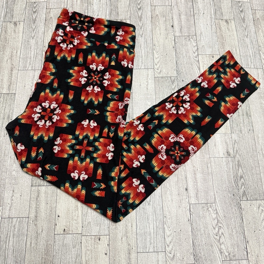 Disney Mickey Mouse LuLaRoe Leggings Women's Tall & Curvy TC Trippyโ Geometric